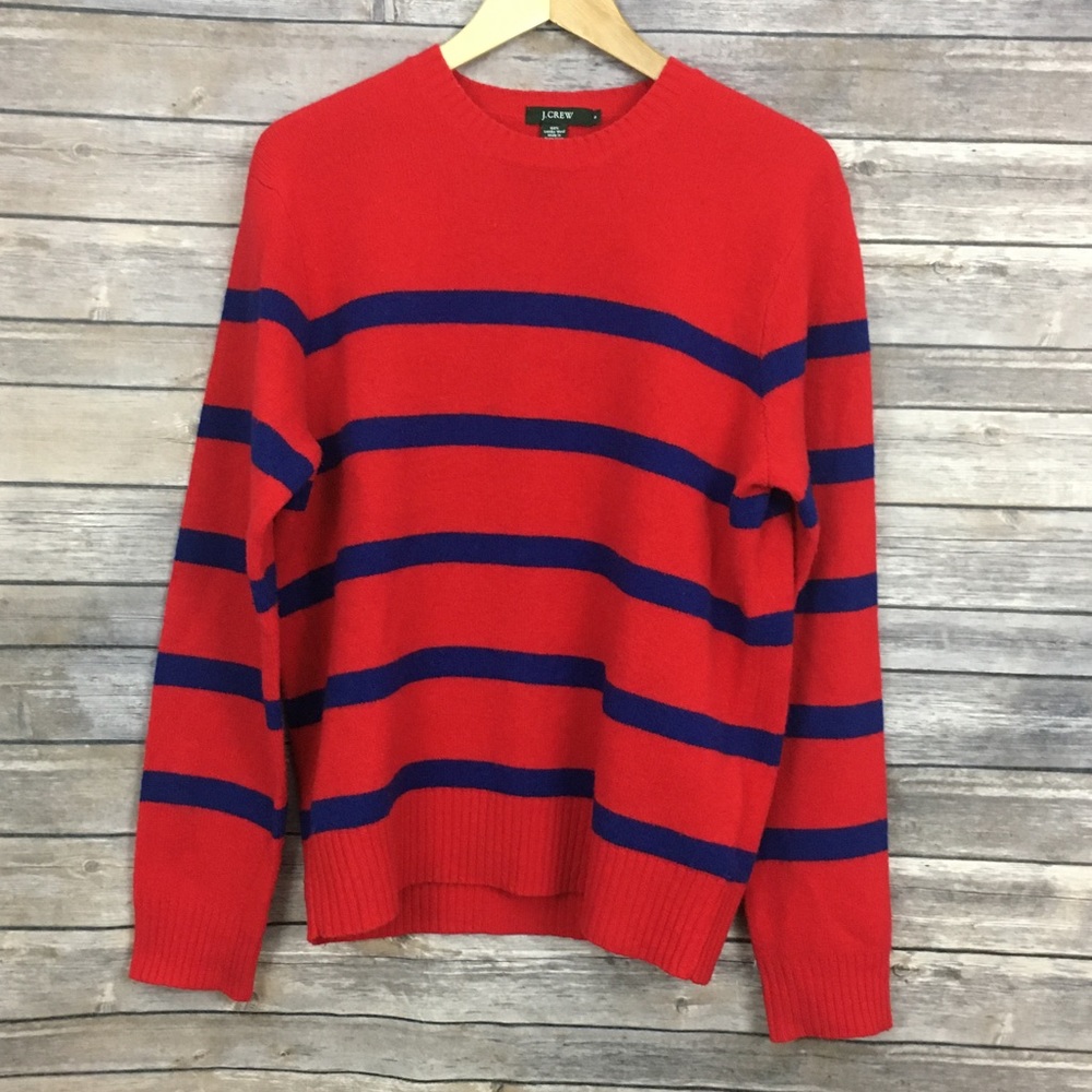 J. Crew Lambswool Striped Sweater
